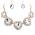 Migdalia Crystal Grand Faceted Gemstone Necklace